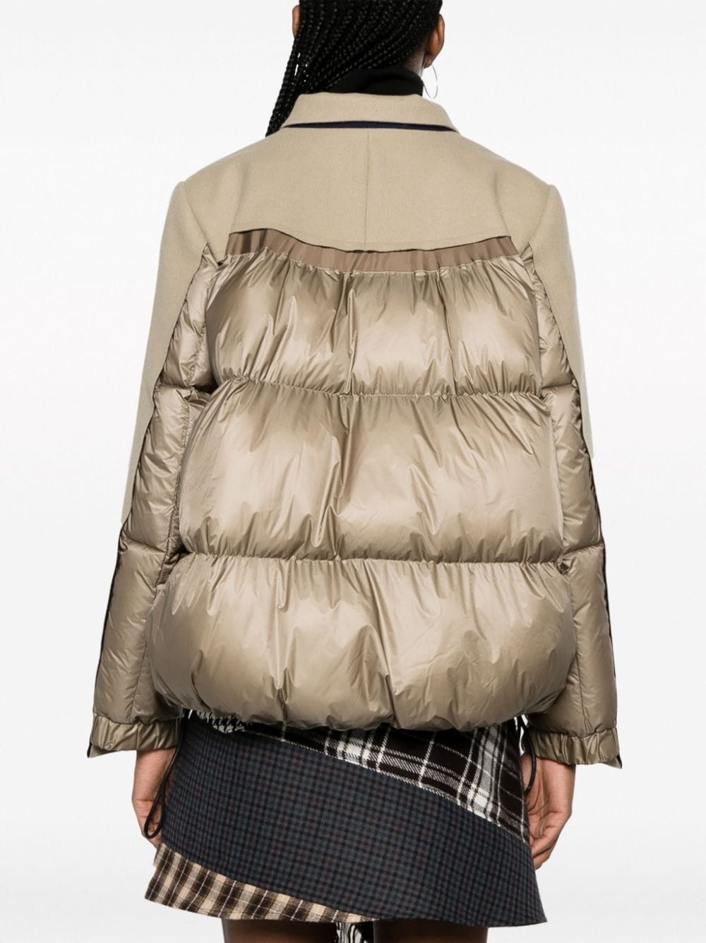 padded-panel wool jacket - 3