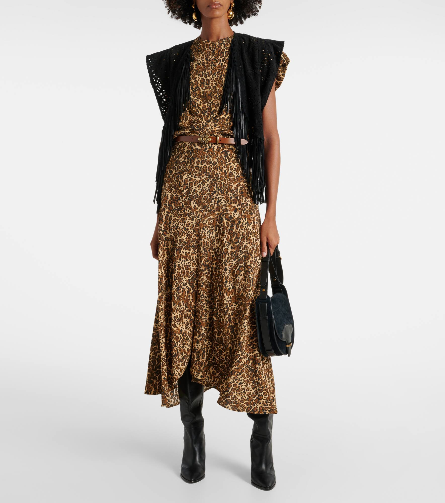 Tullya leopard-print silk-blend top - 2