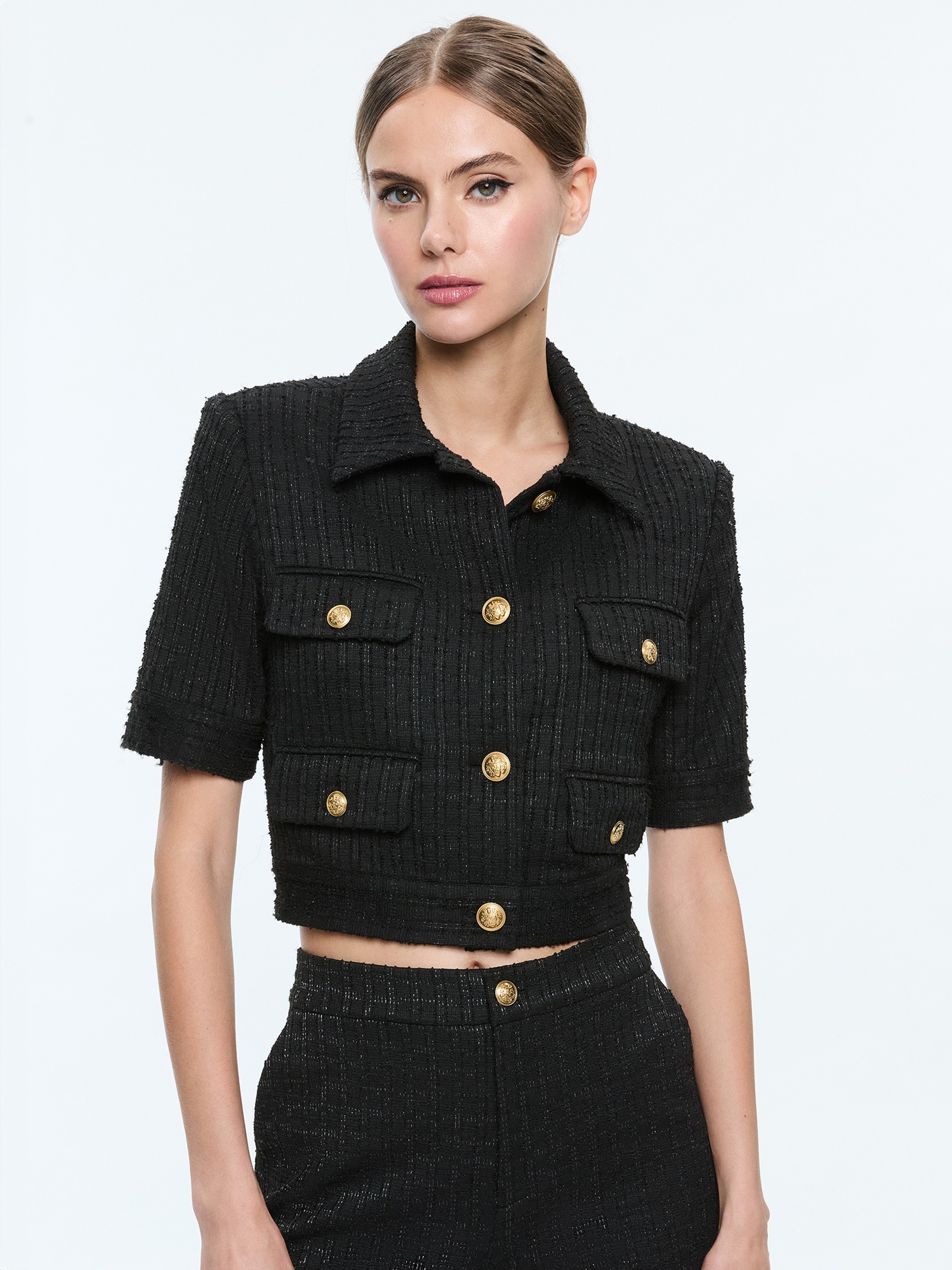 ELLE SHORT SLEEVE PATCH POCKET JACKET - 2