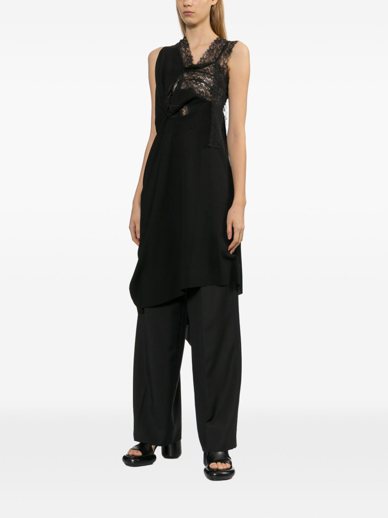 asymmetric draped gathered midi dress 3
