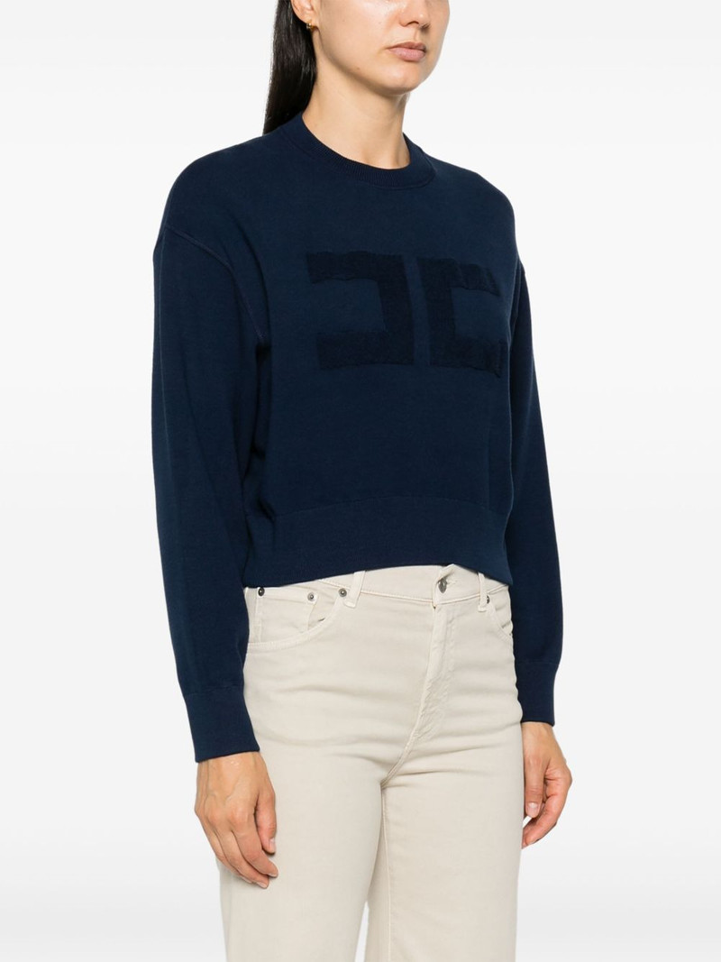 logo-embroidered cropped sweatshirt 3