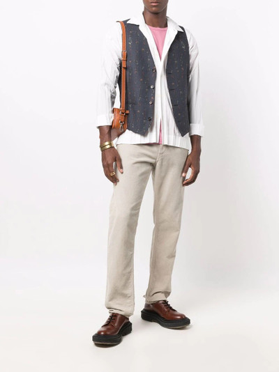 Etro floral-print single-breasted waistcoat outlook