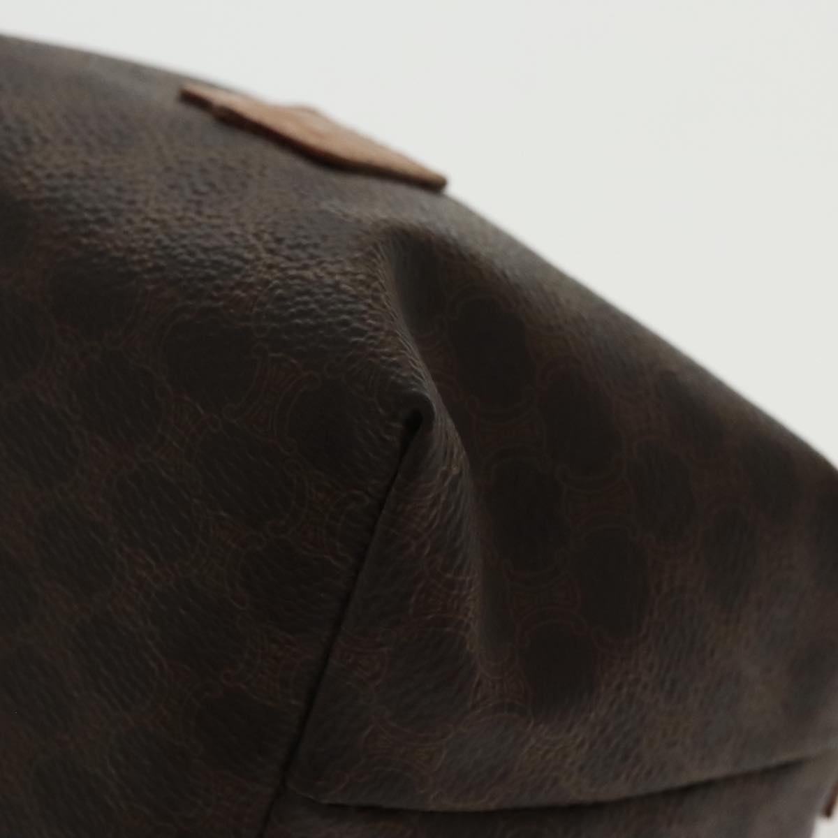 CELINE Macadam Canvas Hand Bag Pvc Leather Gold Brown - 14