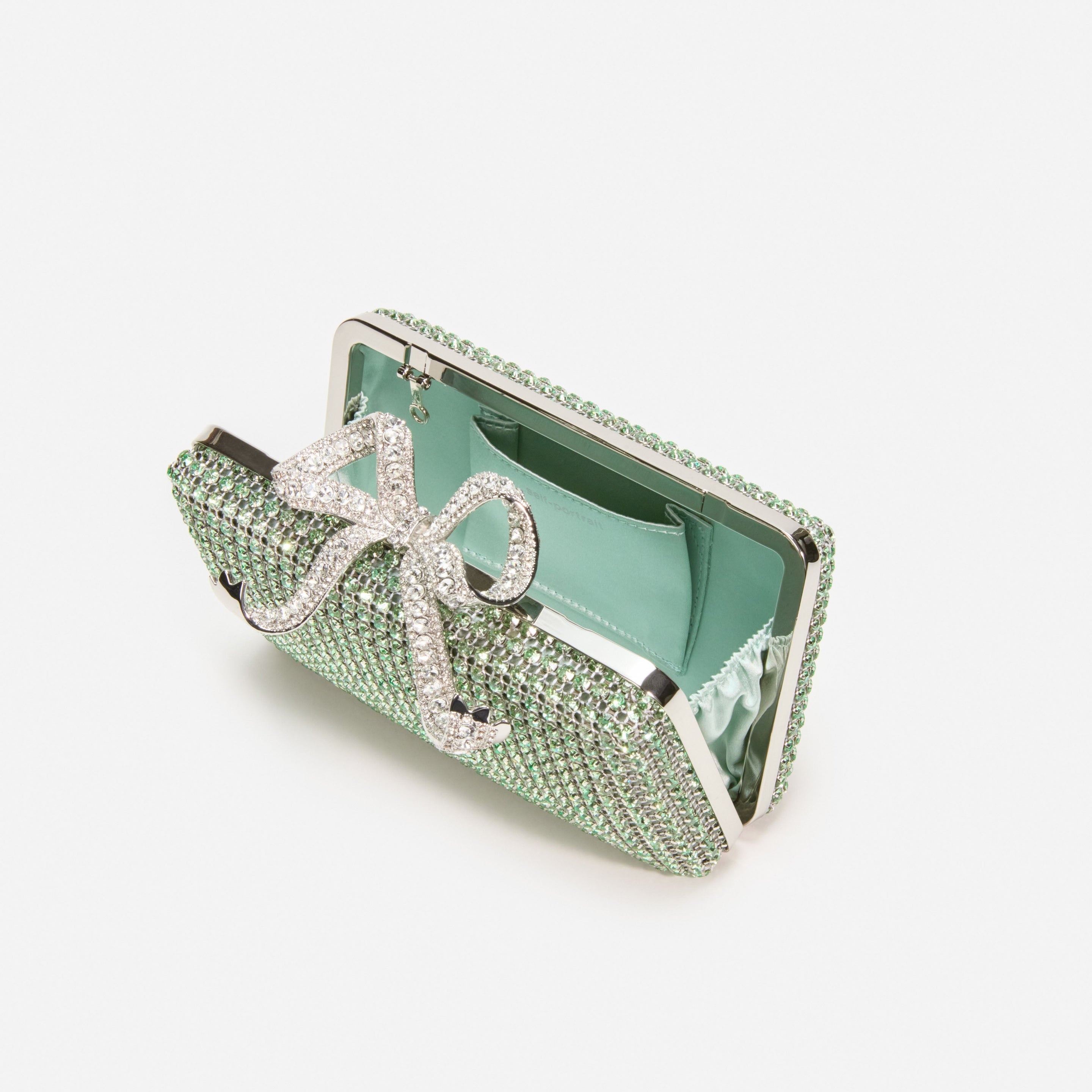 Green Chainmail Clutch Bag - 5