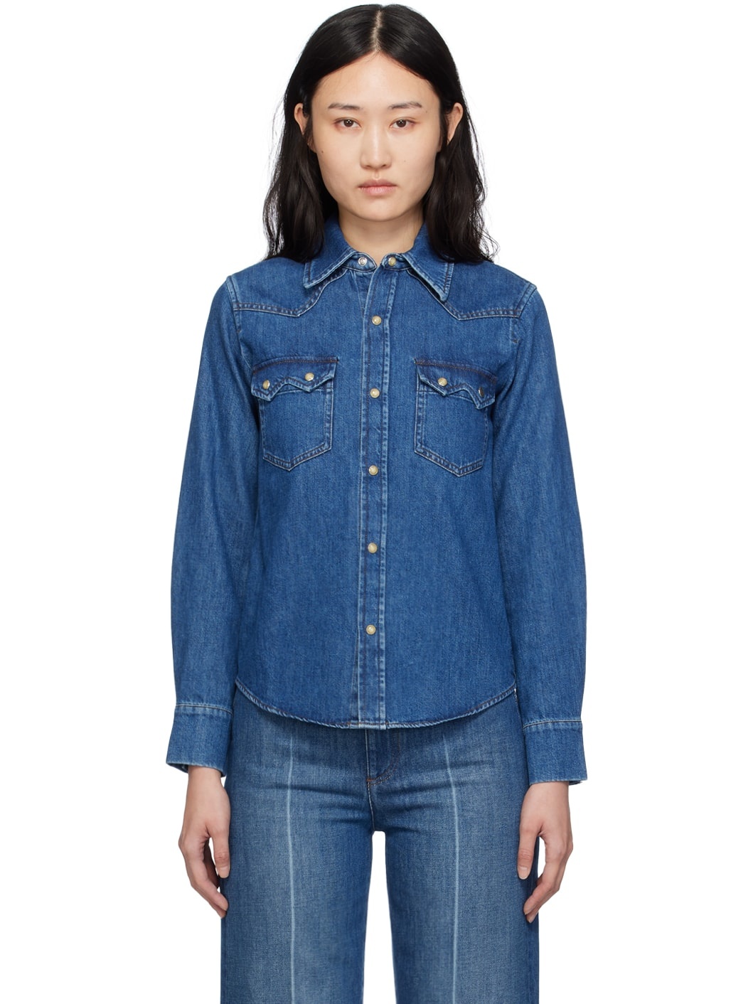 Indigo Natacha Ramsay-Levi Edition Durol Denim Shirt - 1