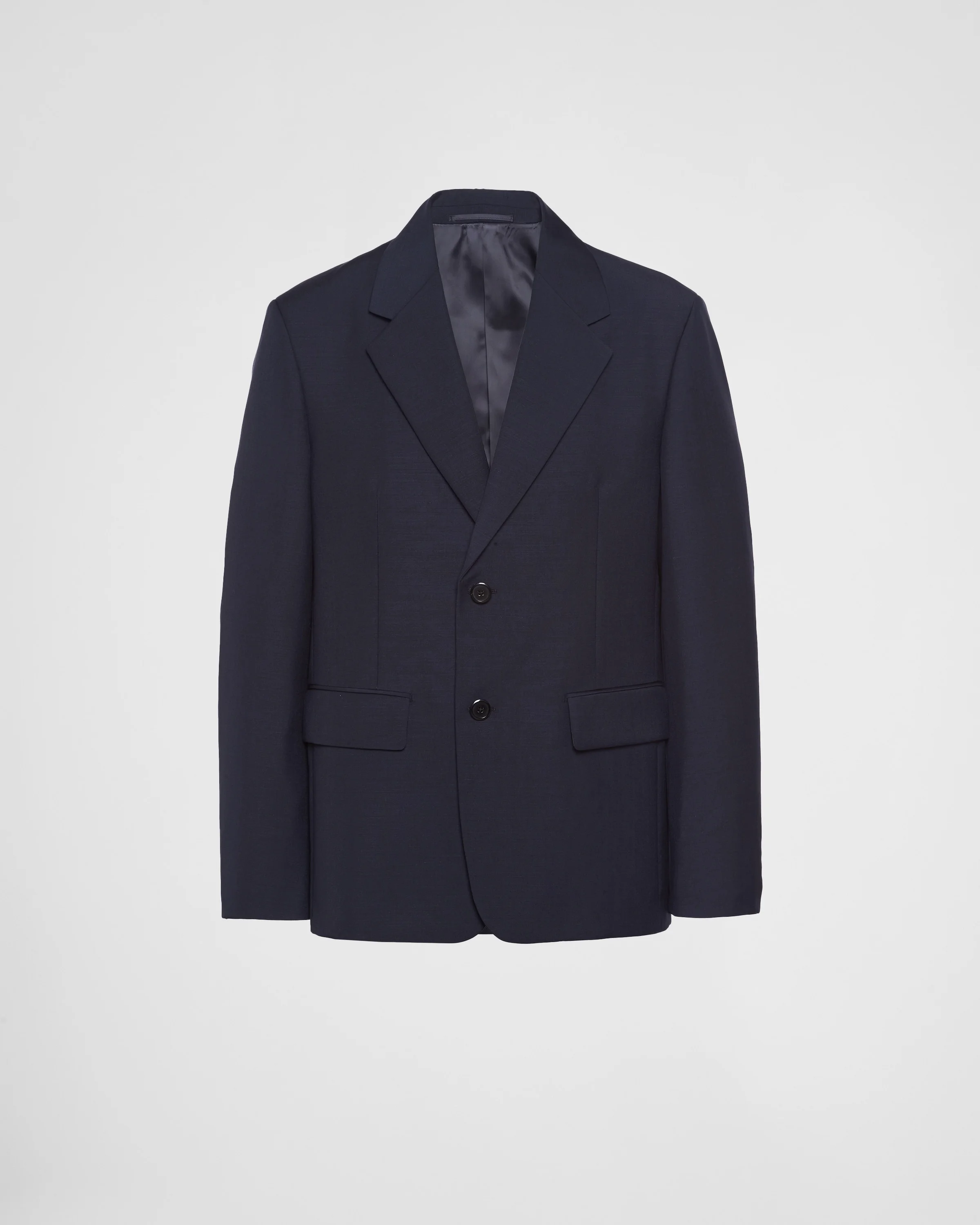 Single-breasted wool and mohair jacket - 1