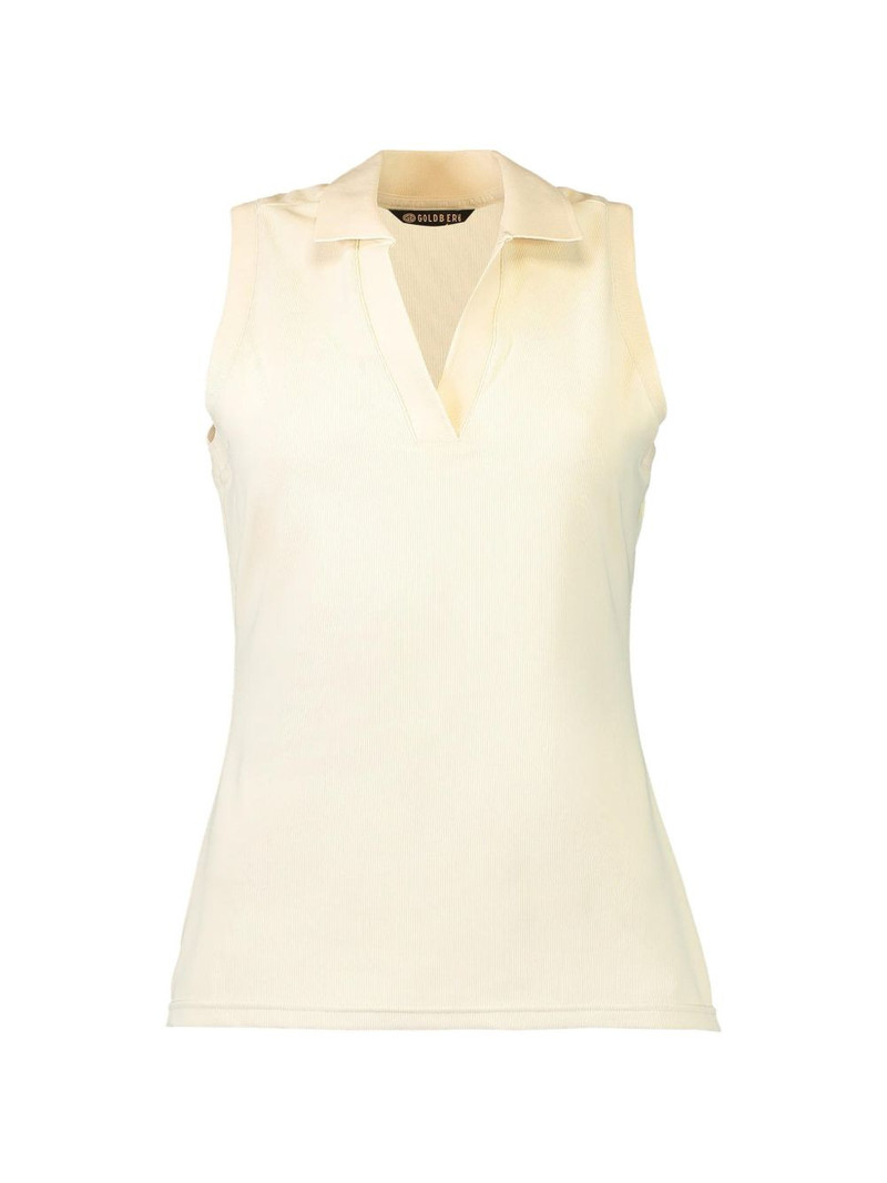 V-neck sleeveless polo top 1