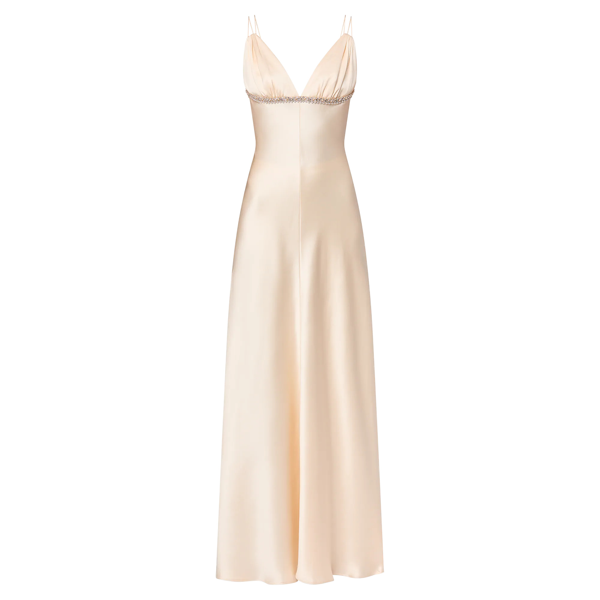 Beaded Trim Gown - 1