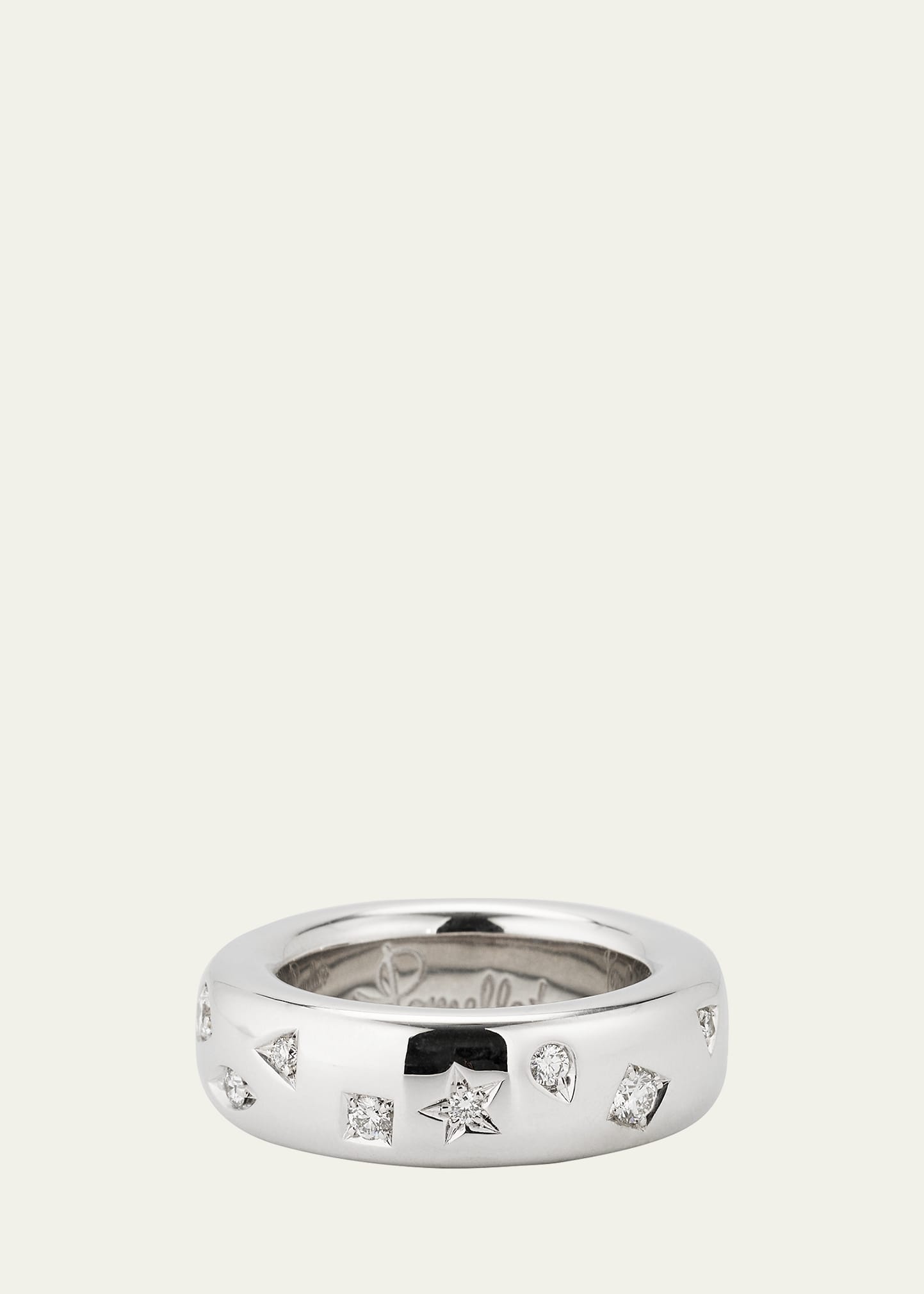 18K White Gold Iconica Ring with Fancy Set Diamonds - 1