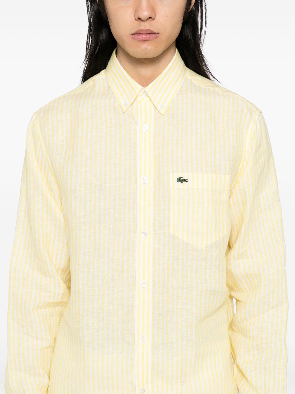 striped linen shirt - 5