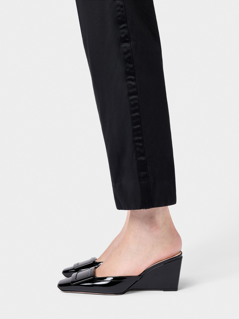 Roger Vivier Belle Vivier Wedge Mules in patent leather outlook