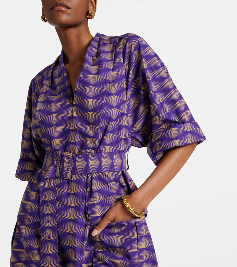 Printed cotton poplin minidress 6