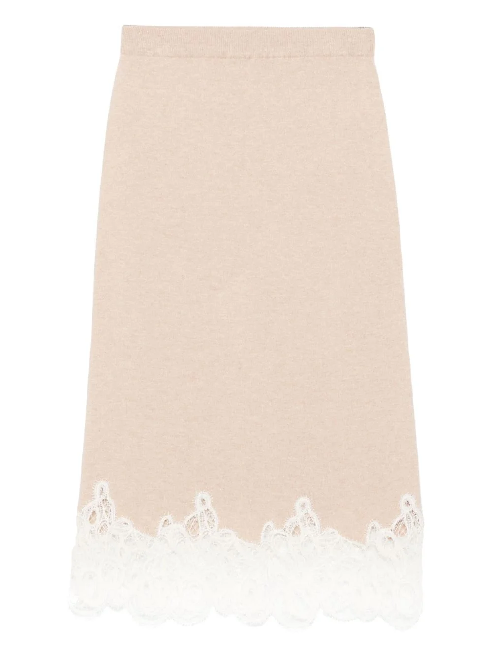 lace-trimmed pencil skirt - 1