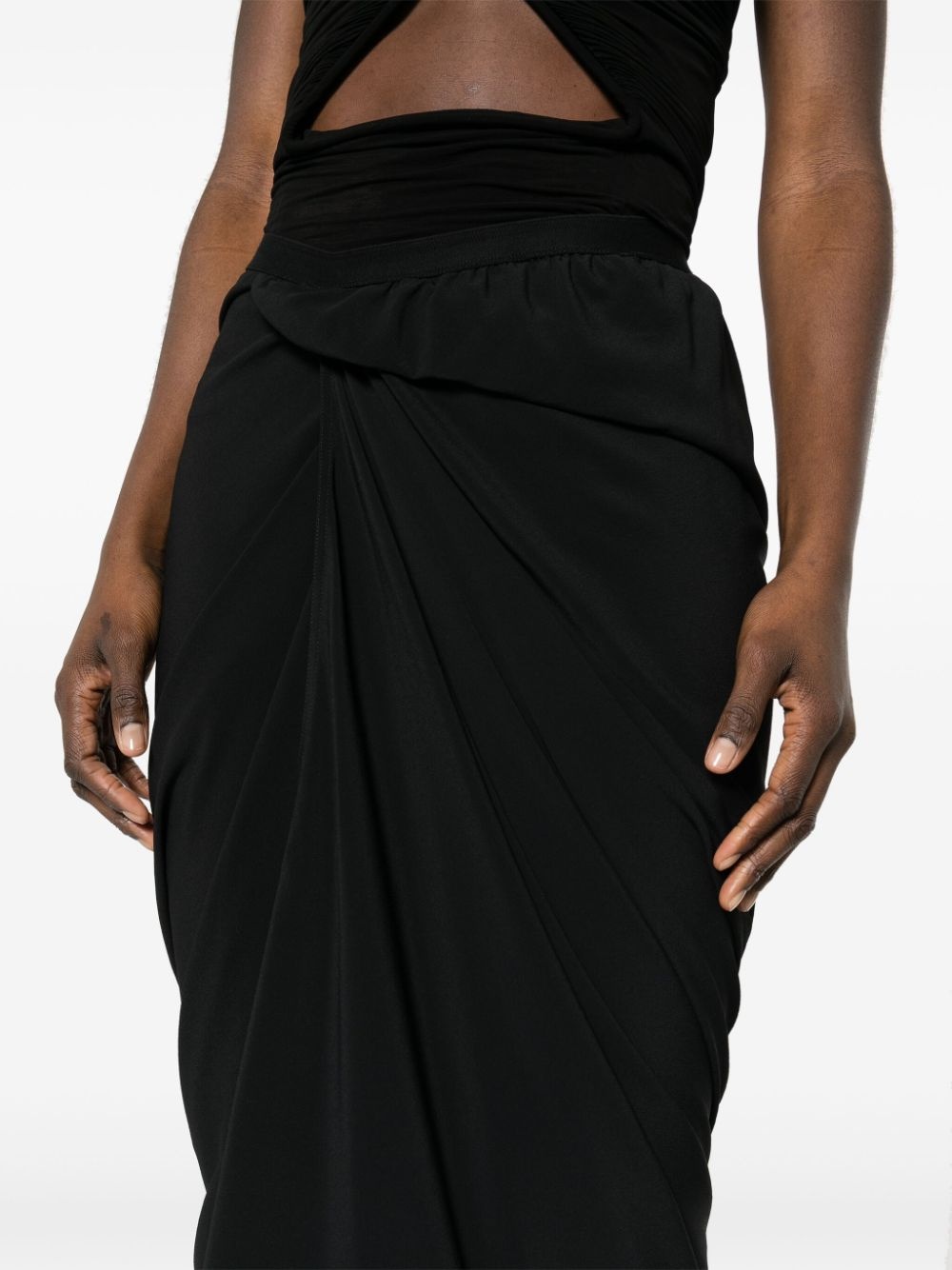 asymmetric-design skirt - 5