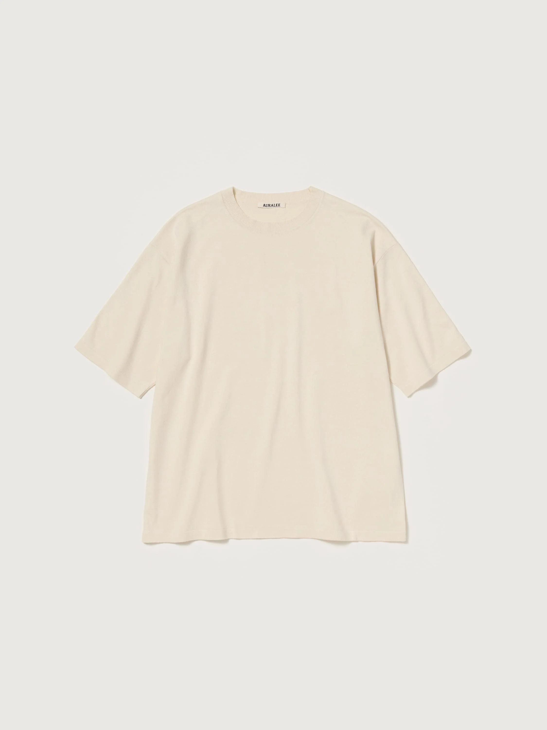 HIGH GAUGE TUSSAH SILK KNIT TEE - 1