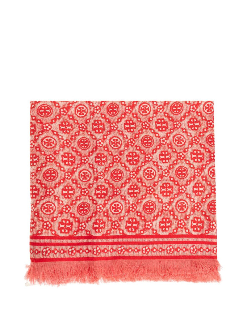 T-monogram fringed scarf 1