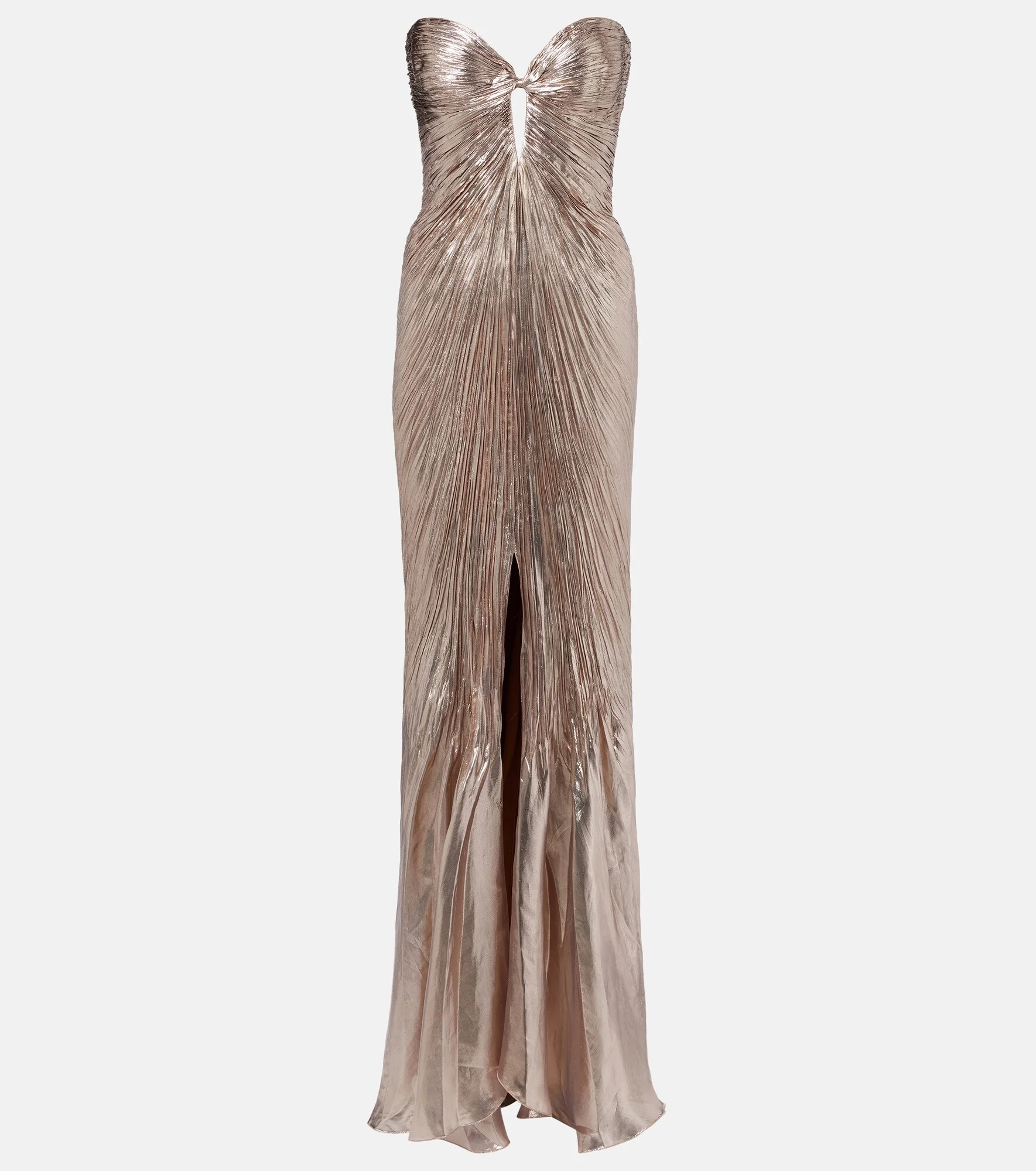 Mirren silk-blend chiffon bustier gown - 1