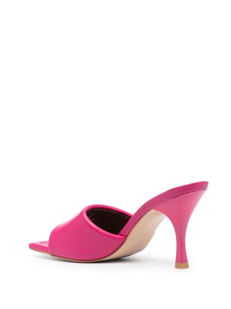 Puffy open-toe leather mules 3