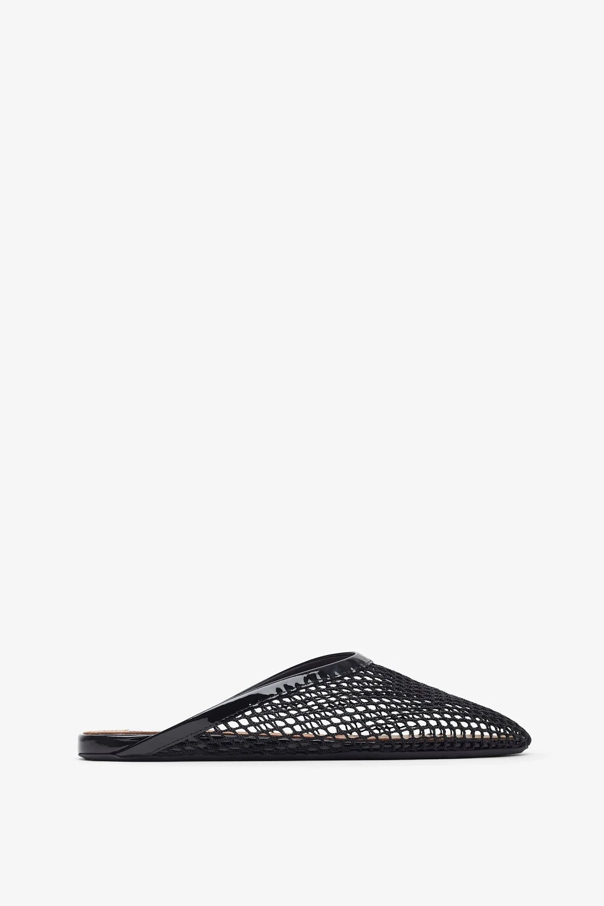 Black mesh flat Mules - 1