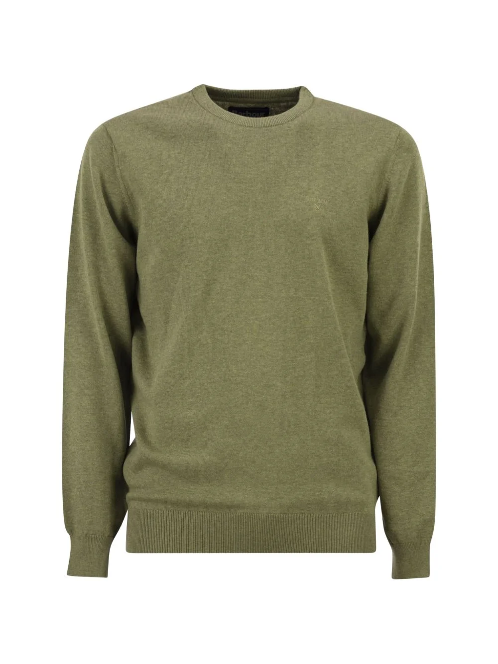 crew-neck logo cotton sweater - 1