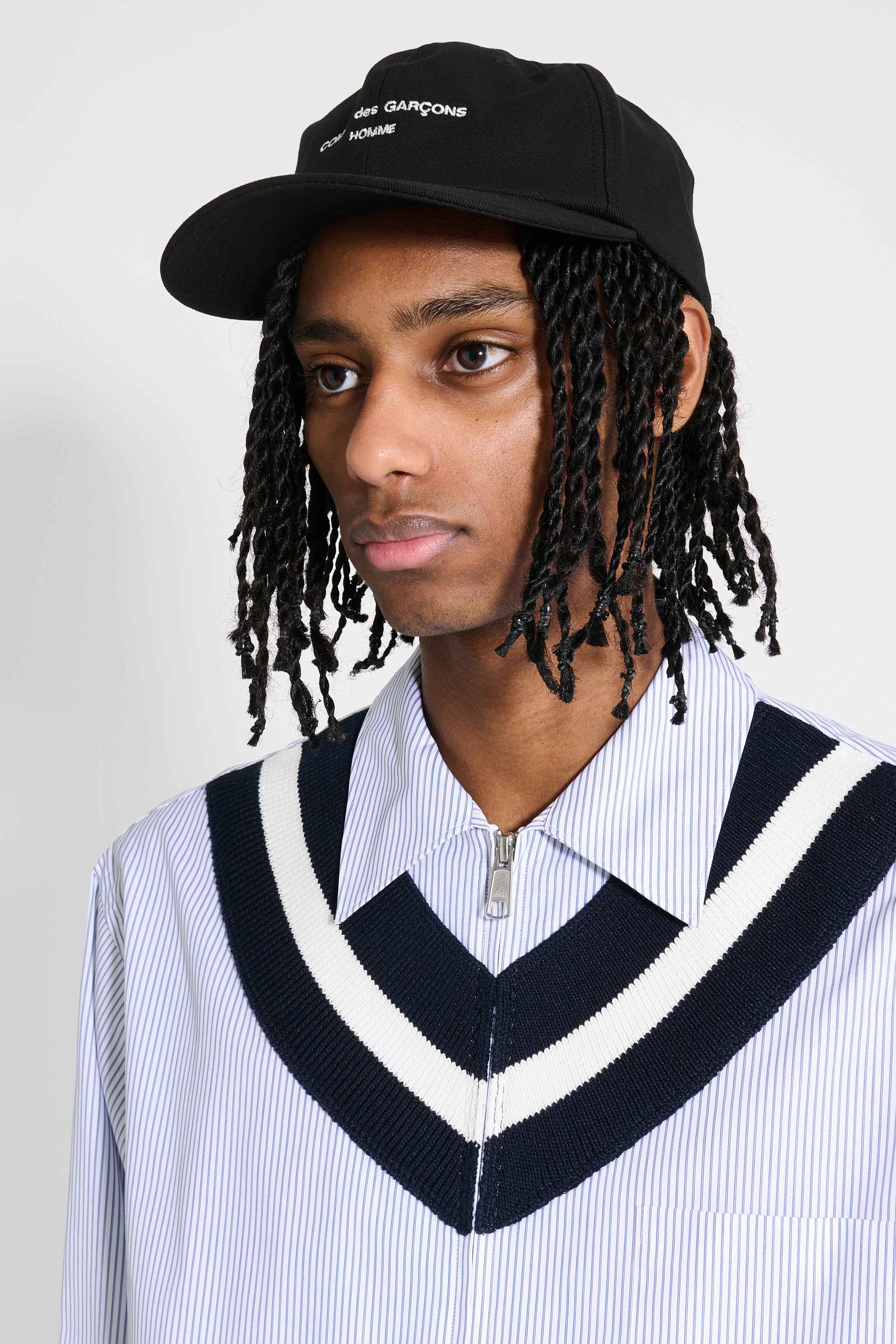 COMME DES GARÇONS HOMME 6 PANEL HAT BLACK - 3