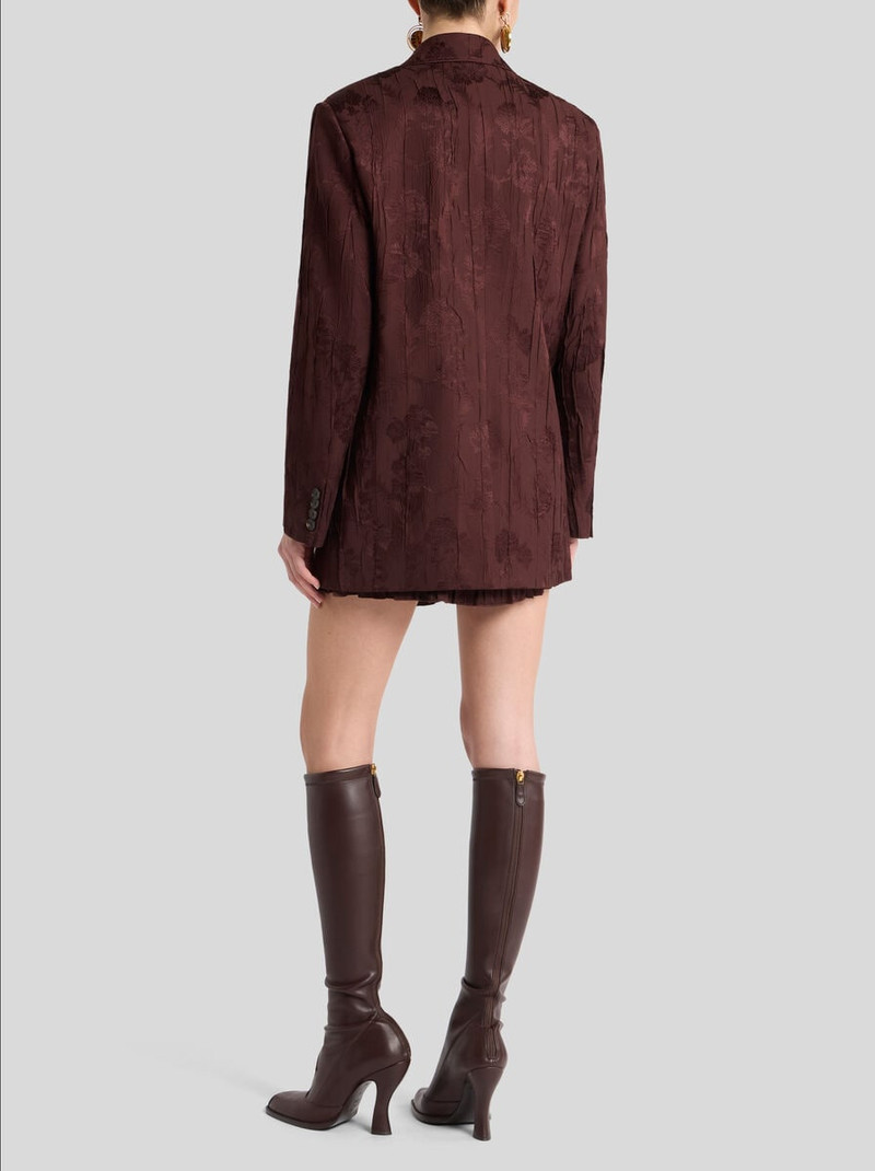 DOUBLE-BREASTED WOOL-BLEND BARK-EFFECT JACKET 4