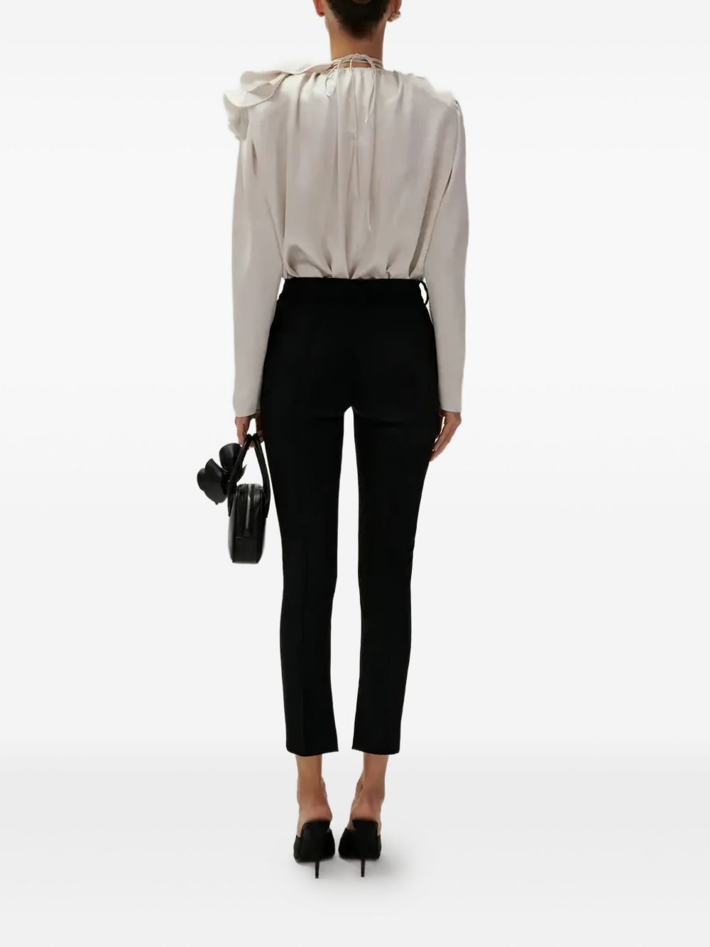 ruffled-shoulder blouse - 3
