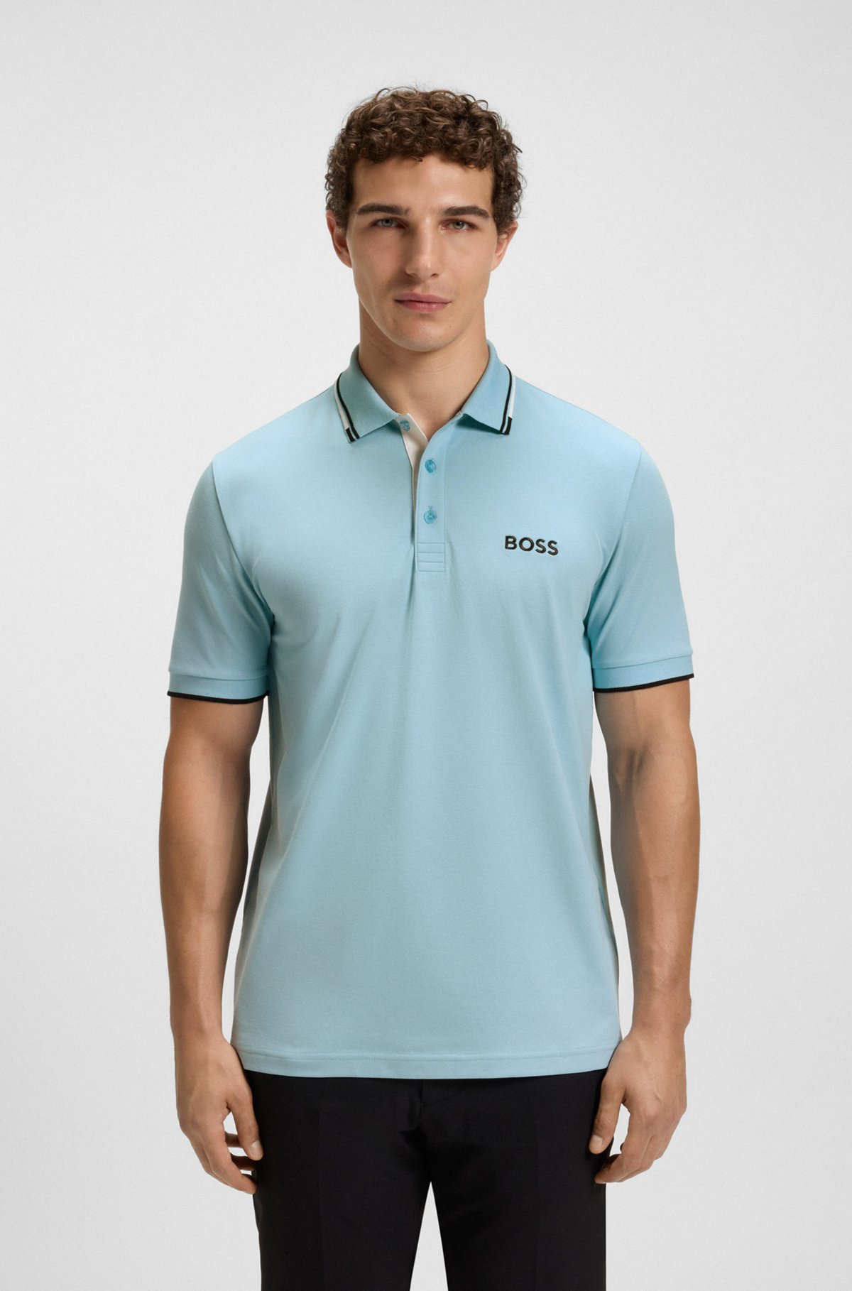 POLO SHIRT WITH CONTRAST LOGOS - 2
