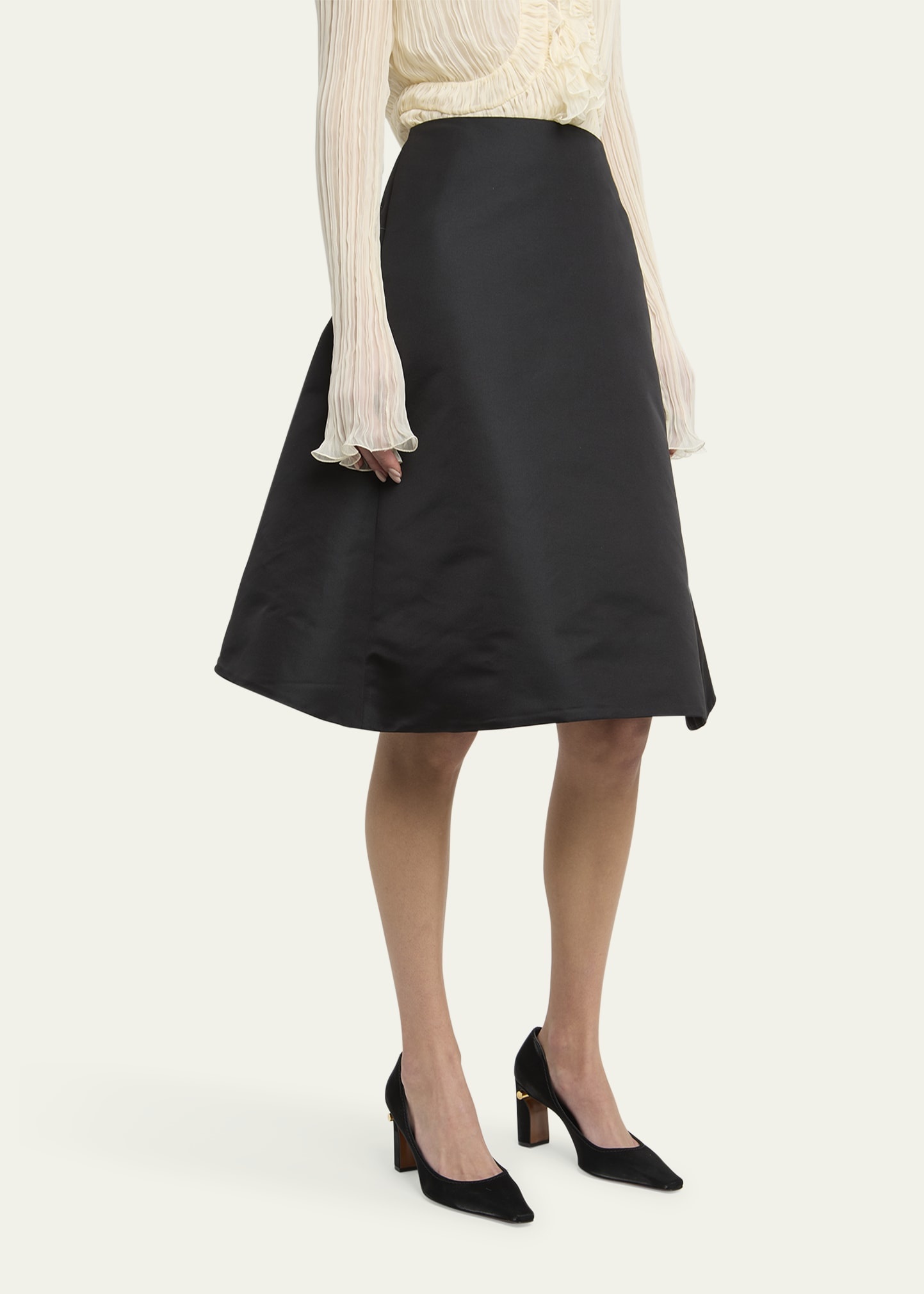 A-line Midi Circle Skirt - 4