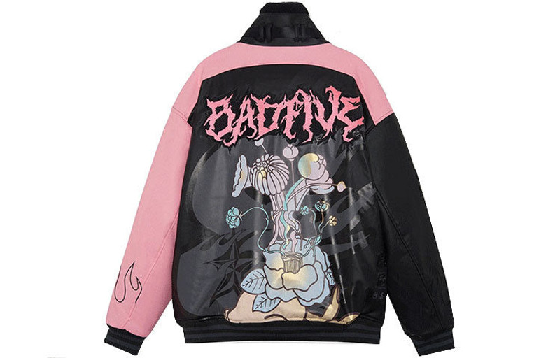 Li-Ning Li-Ning x STA_GROUP BADFIVE Fashion Jacket 'Black Pink' AJDR527-1 outlook