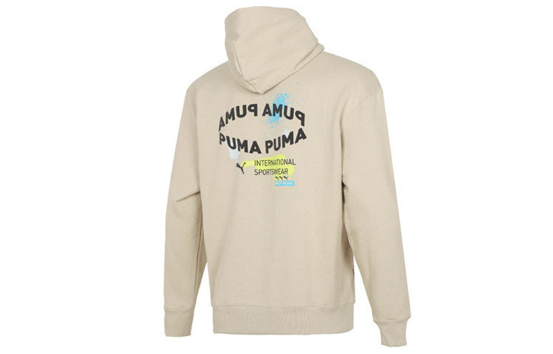 PUMA PUMA Oversize Trend Graphic Logo Hoodie 'Beige' 536061-64 outlook