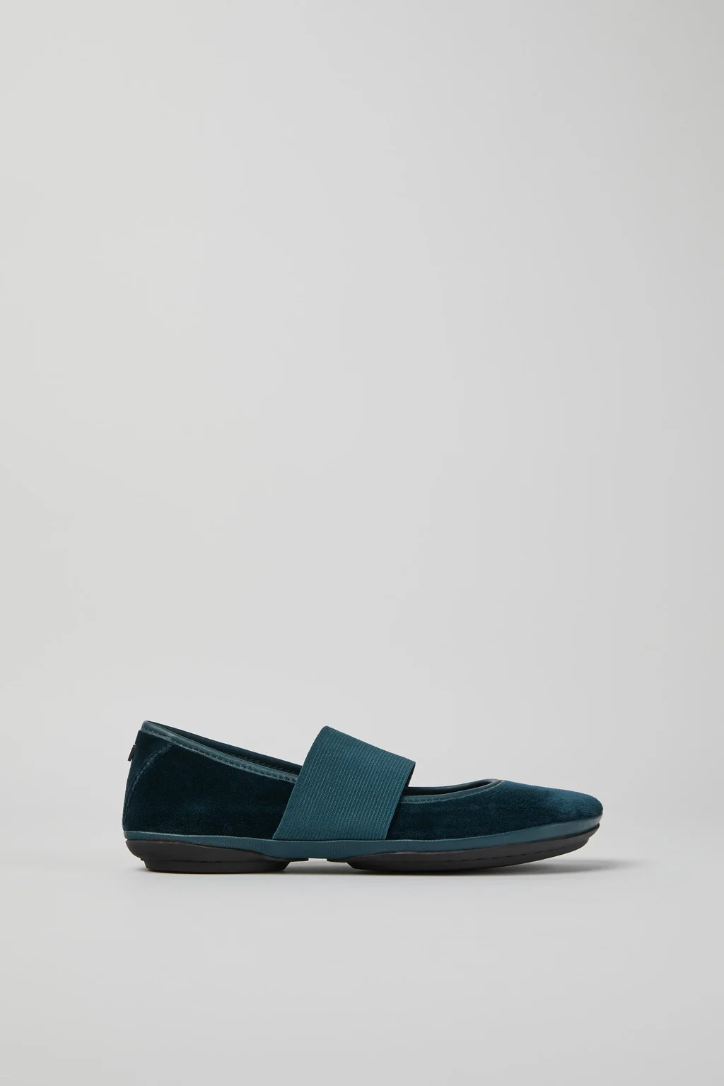 Right Green velvet leather ballerina shoes - 1