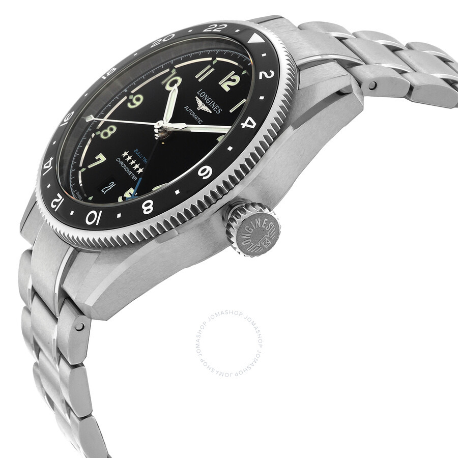 Longines Spirit Zulu Time Automatic Black Dial Men's Watch L3.802.4.53.6 - 2