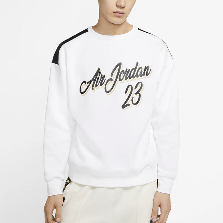 Air Jordan 23 Remastered Plush Pull-On Sweatshirt For Men White CT6283-100 - 5