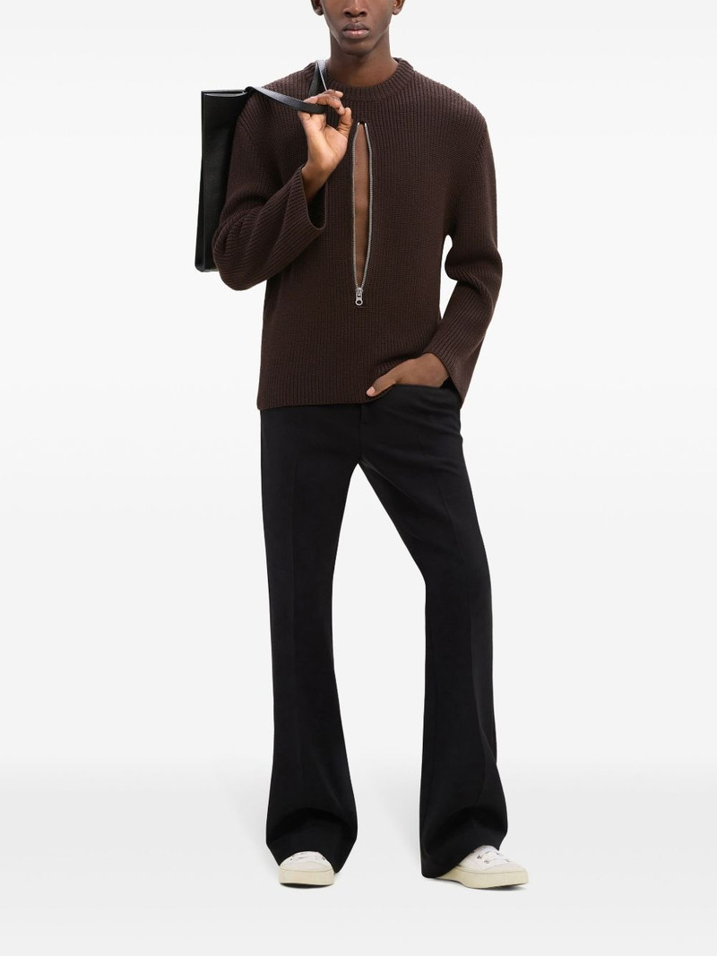 courrèges zipped ribbed wool sweater outlook