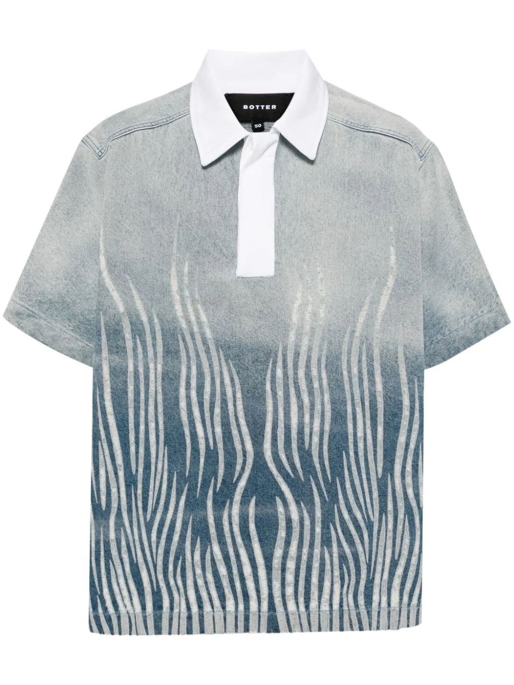 graphic-print organic cotton polo shirt - 1