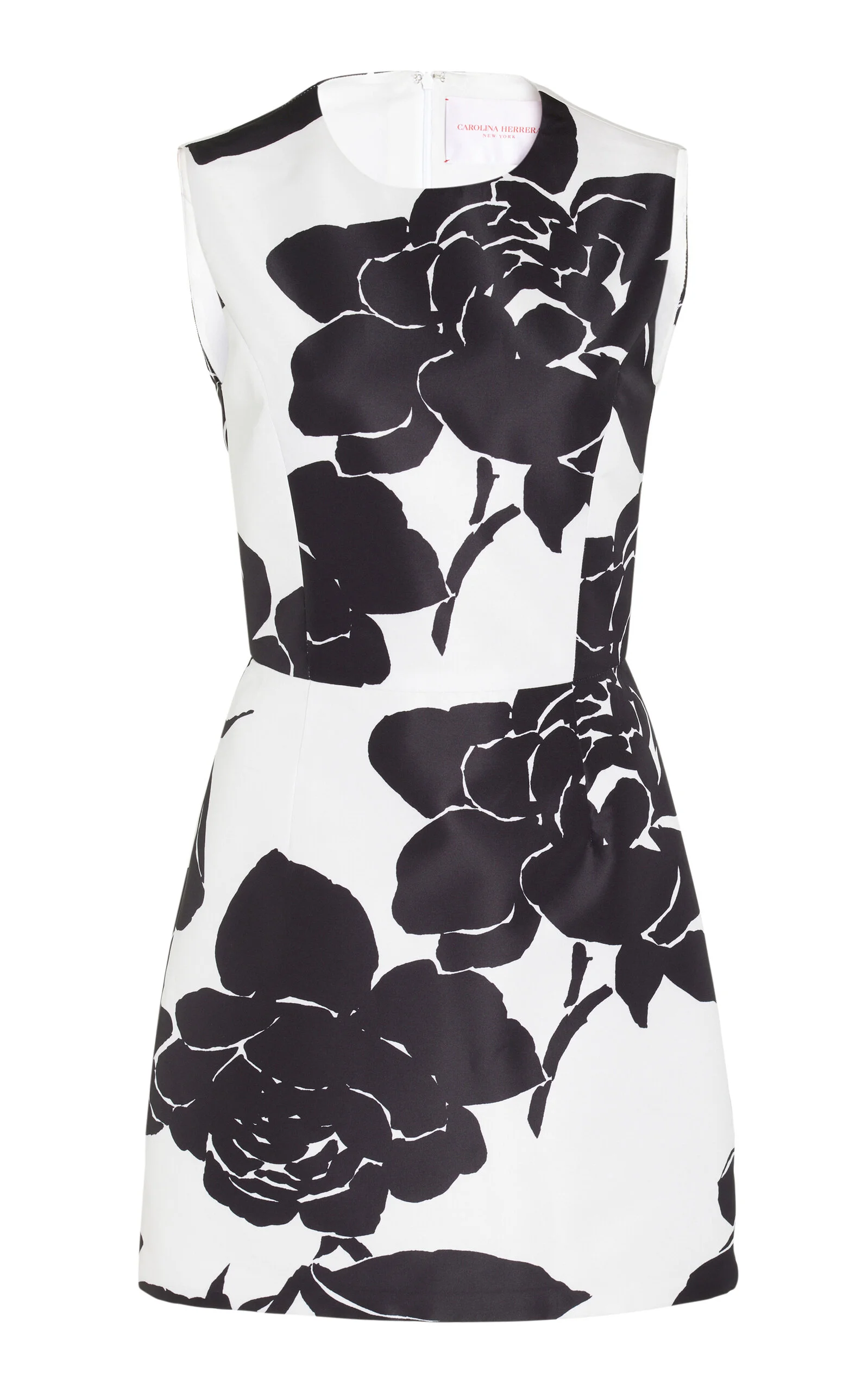 Printed Faille Mini Dress black/white - 1
