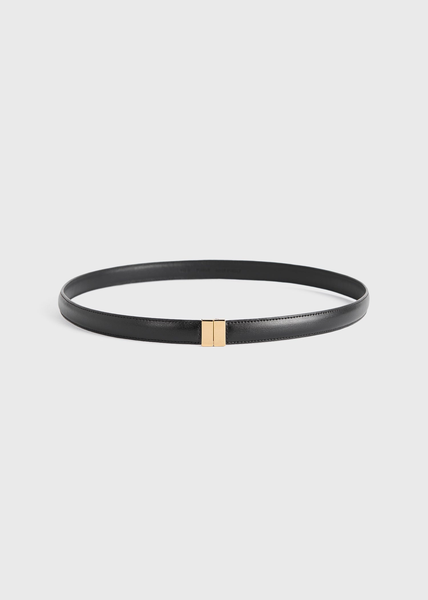 Slide clasp leather belt black - 4