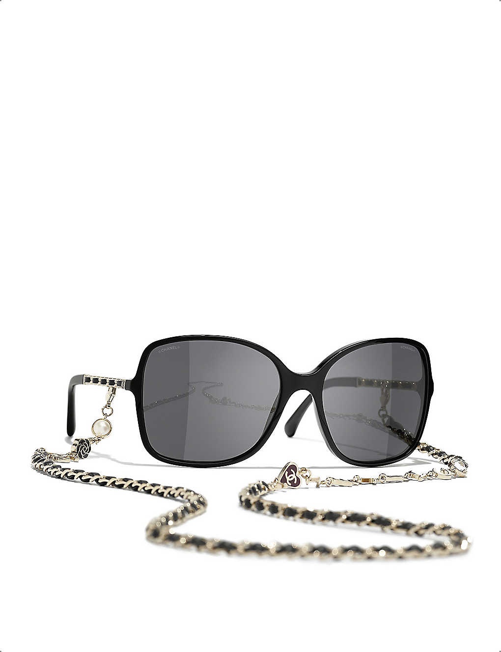 CH5210Q oversized chainmail acetate square sunglasses - 2