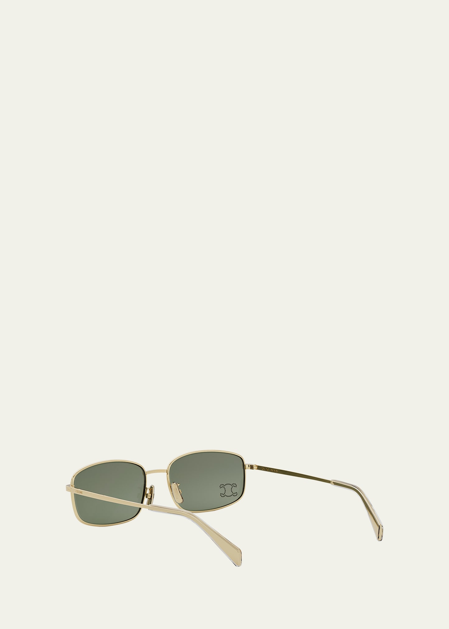 Embellished Triomphe Metal Rectangle Sunglasses - 4