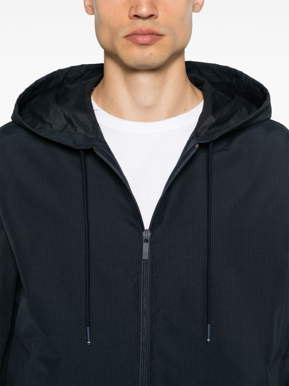zip-up ripstop hooded jacket - 5