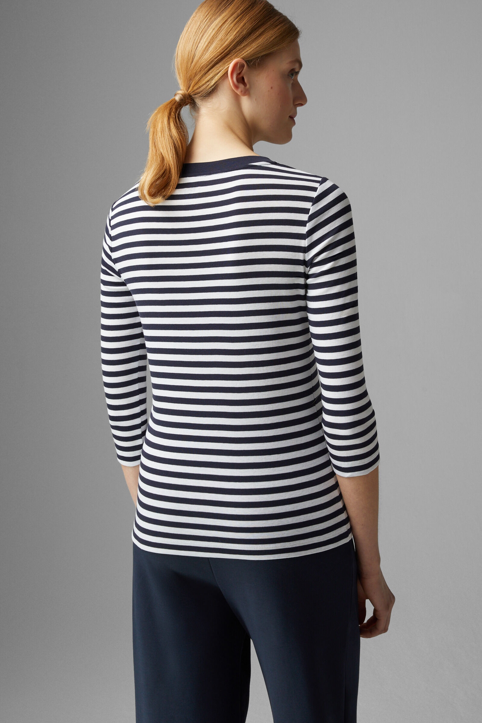 Louna Longsleeve in Dark blue/White - 3