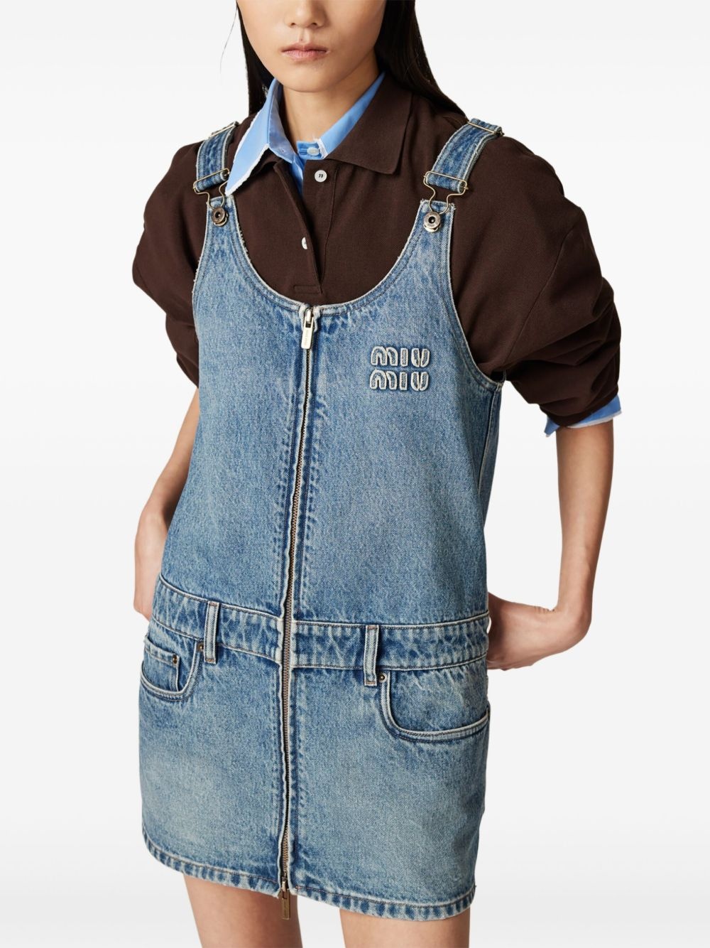 denim mini dress - 3