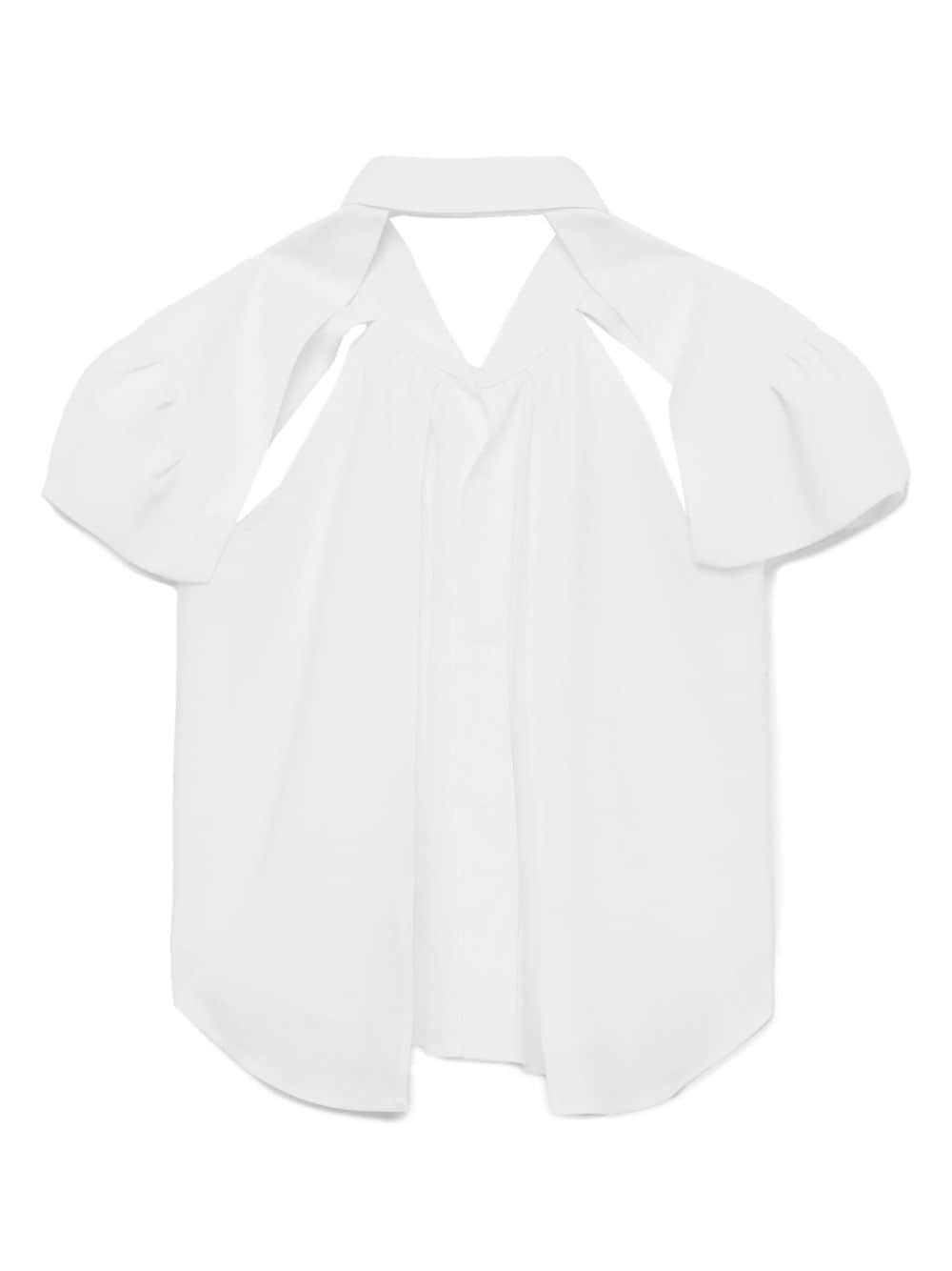 cut-out detailing cotton shirt - 3