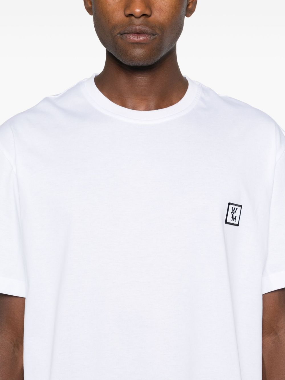 back-logo cotton T-shirt - 5