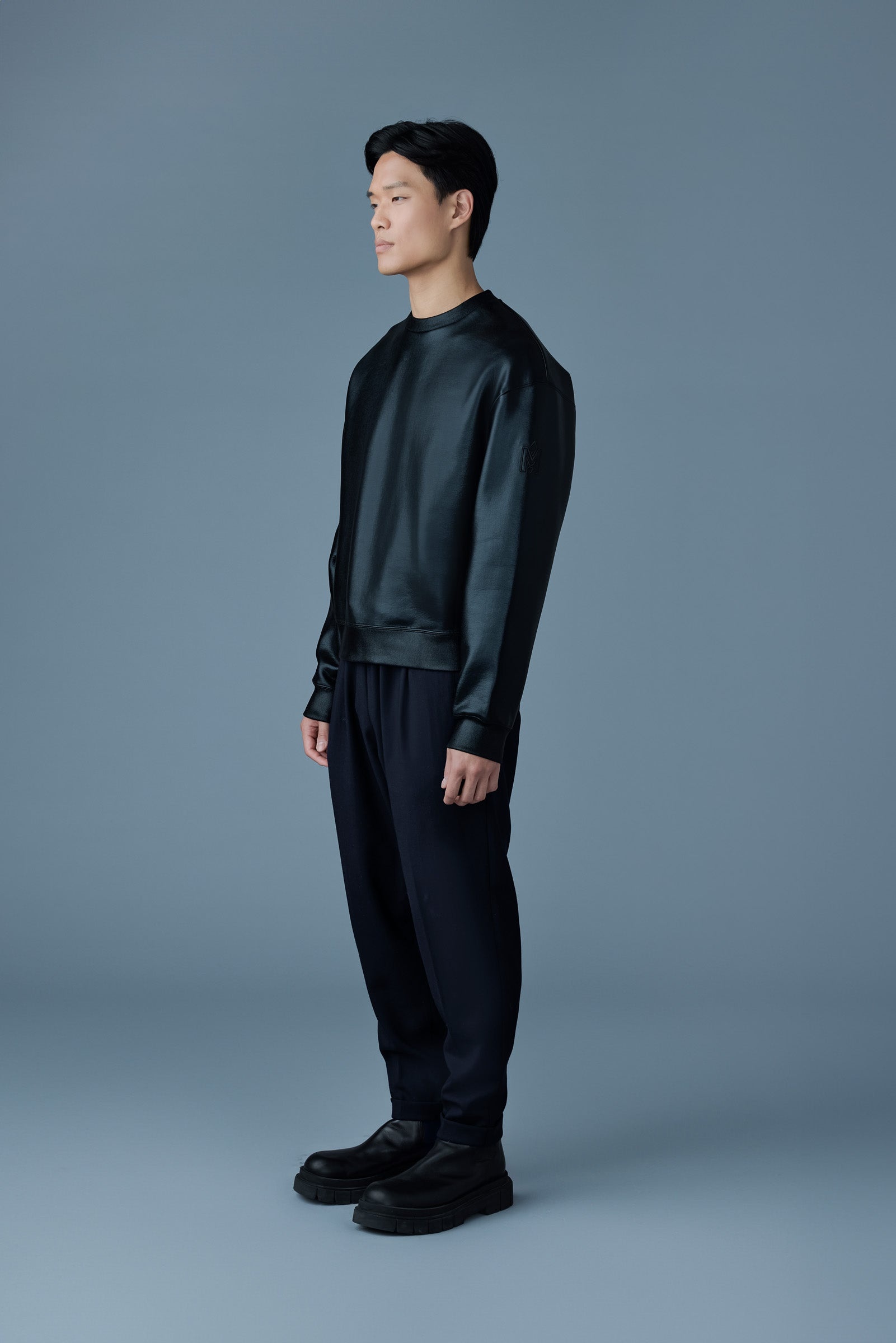 JULIAN-M Metallic double-Face Jersey Sweatshirt - 3