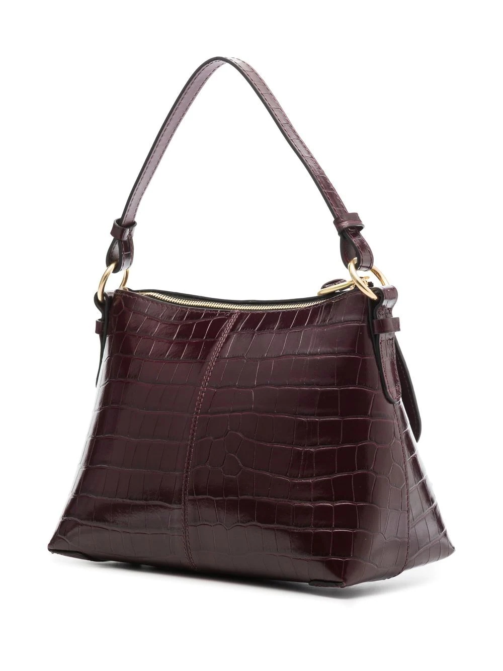 small Joan croc-embossed shoulder bag - 3