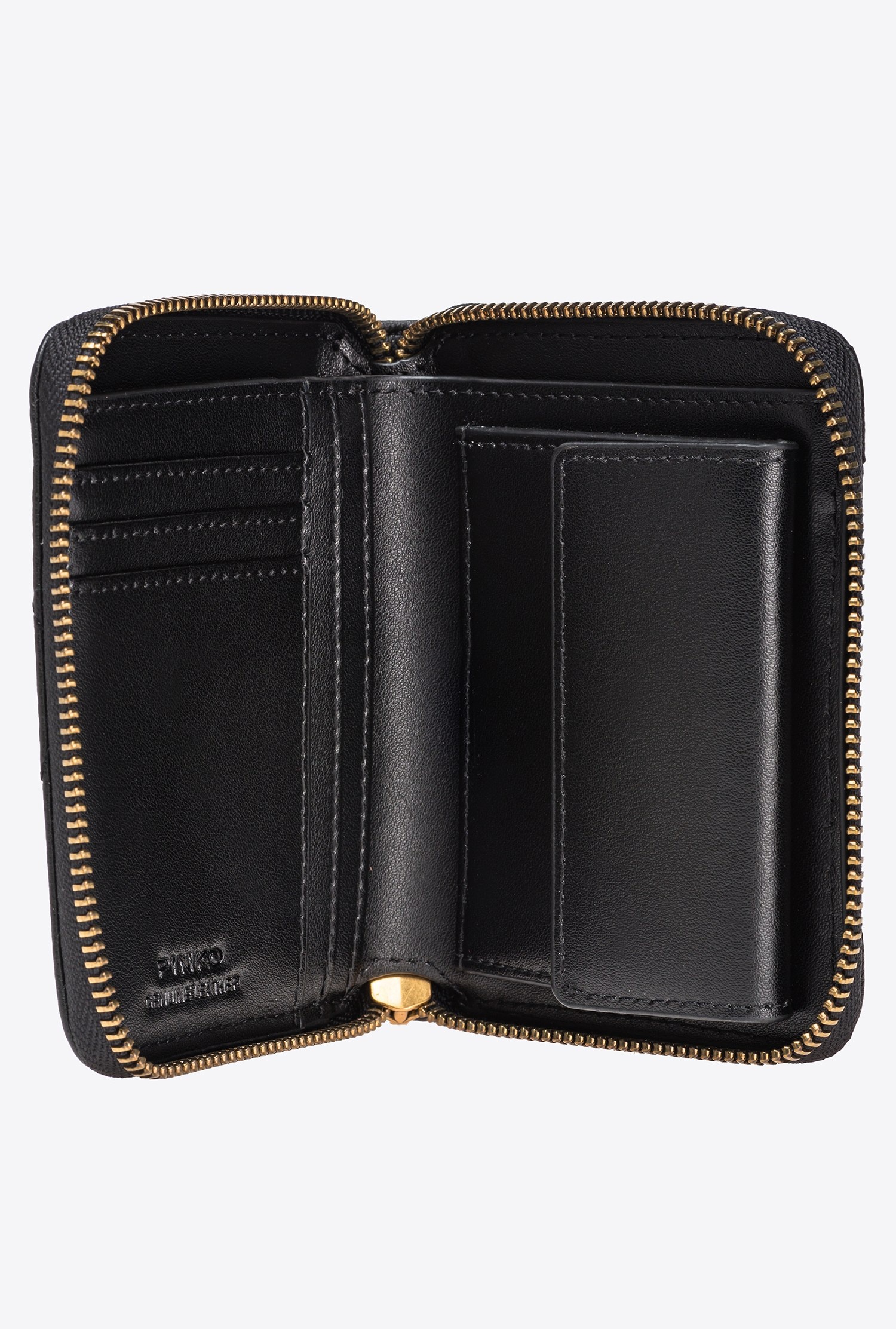 SQUARE QUILTED NAPPA LEATHER ZIP-AROUND PURSE - 5