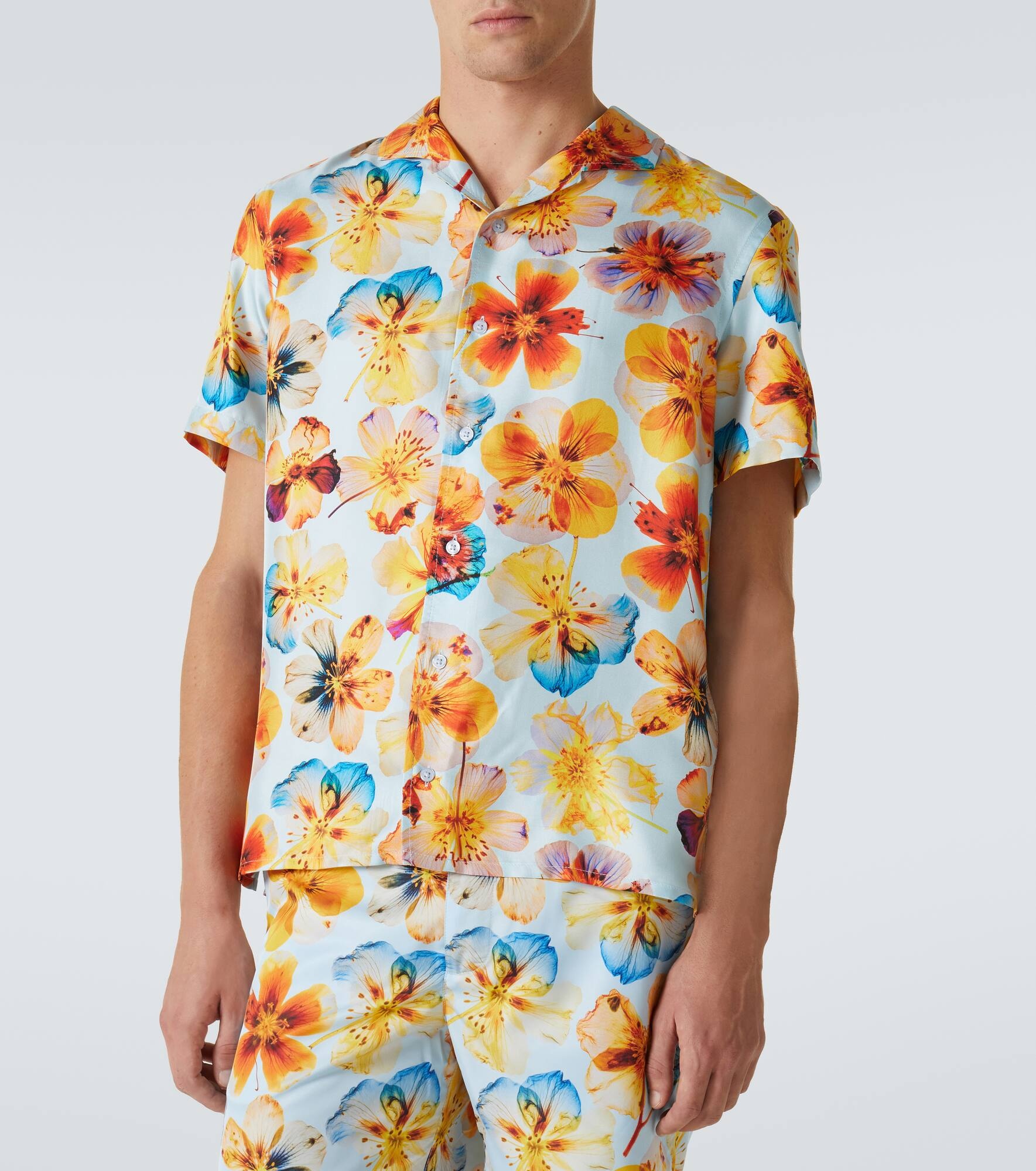 Hibbert floral silk bowling shirt - 3