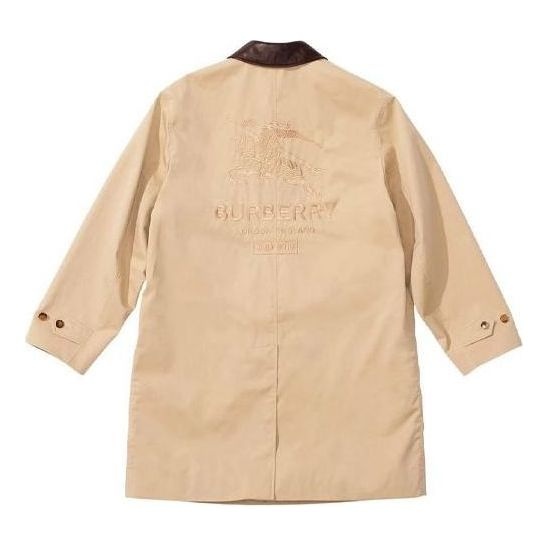 Supreme x Burberry Leather Collar Trench 'Beige Brown' SUP-SS22-158 - 2